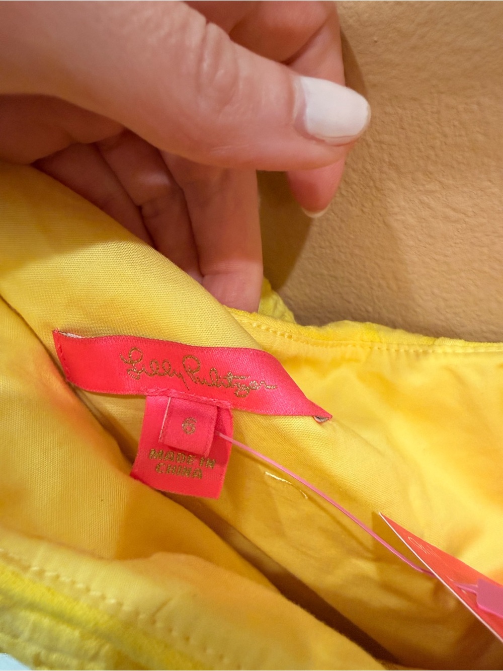 Lilly Pulitzer One-Shoulder Ruffle Yellow Mini Dress - Picture 7 of 7